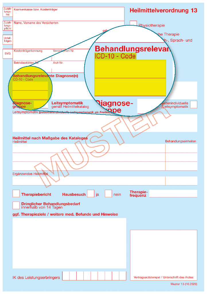 Heilmittelverordnung Muster 13